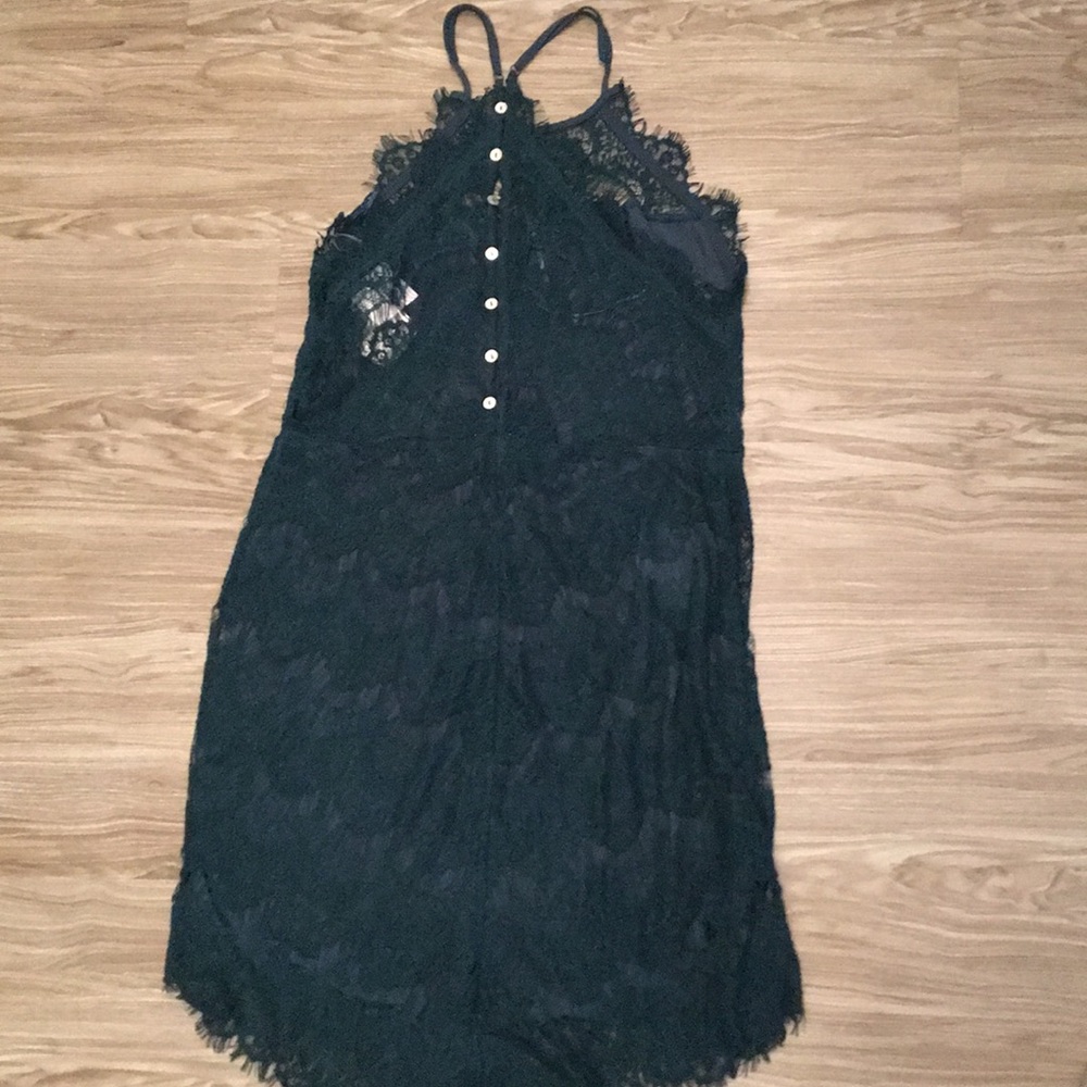 NWT Free People She’s got in green lace slip sizeL - Picture 5 of 8